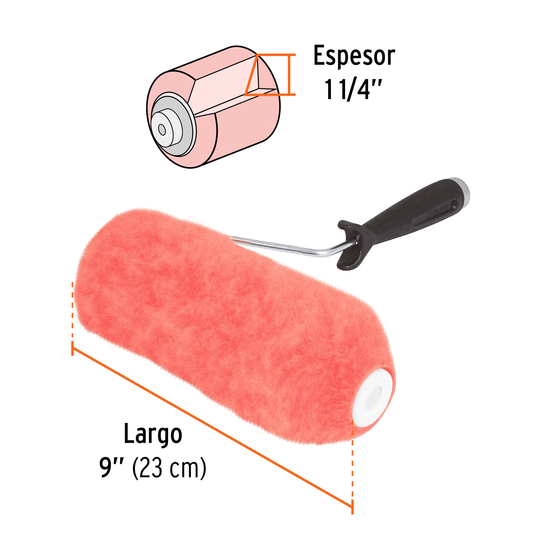 Rodillo para pintar, 9 x 1-1/4', superficies extra rugosas - ROPI-930 / 13879 Rodillo para pintar, 9 x 1-1/4', superficies extra rugosas - ROPI-930 / 13879