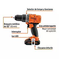 Rotomartillo 1/2', 20V, 2 baterías 2Ah, PRO, 103246 - ROTI-20A3