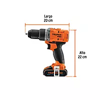 Rotomartillo 1/2', 20V, 2 baterías 2Ah, PRO, 103246 - ROTI-20A3