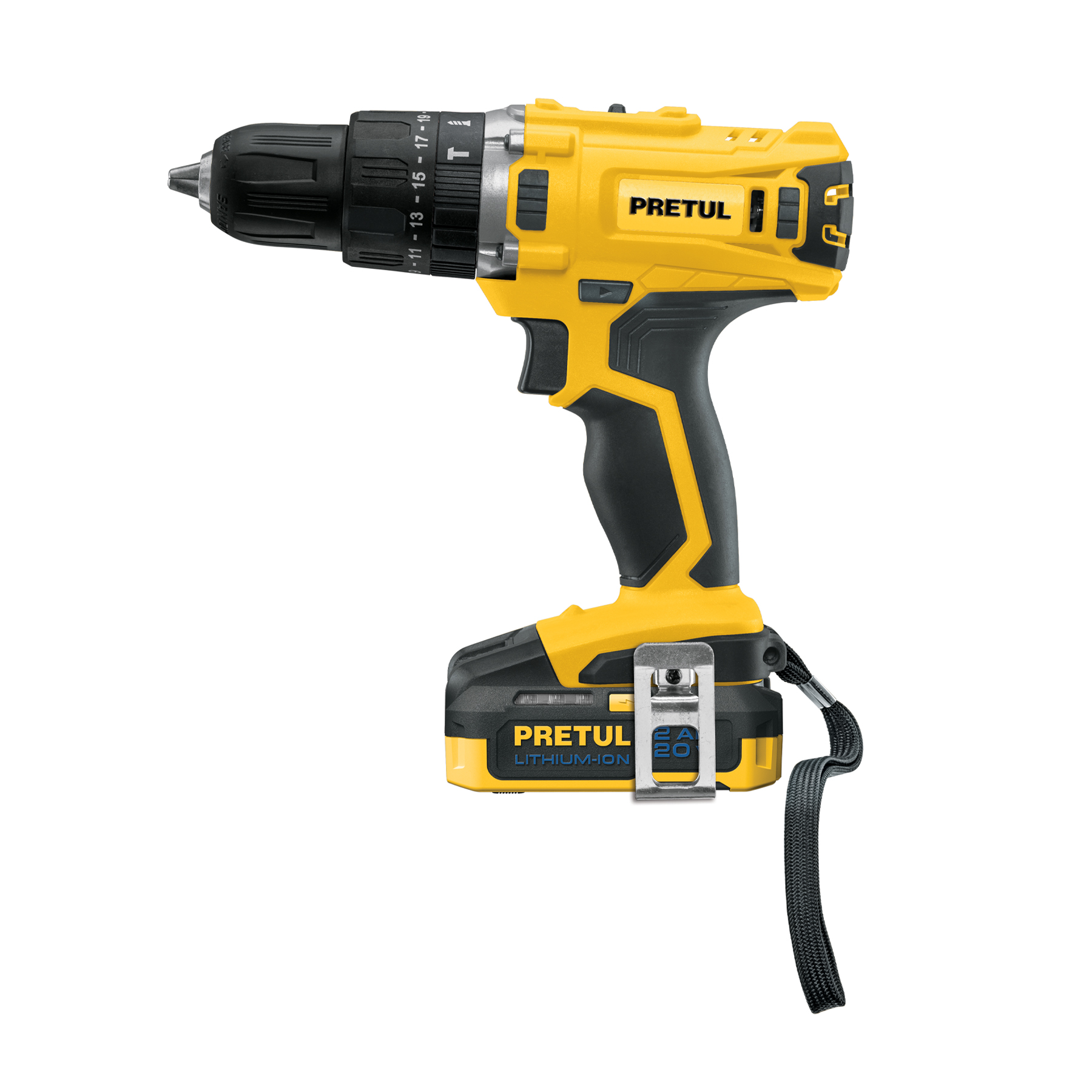 Rotomartillo 1/2', 20V, 1 batería 2Ah, PRETUL, 26117 - ROTI-20P2