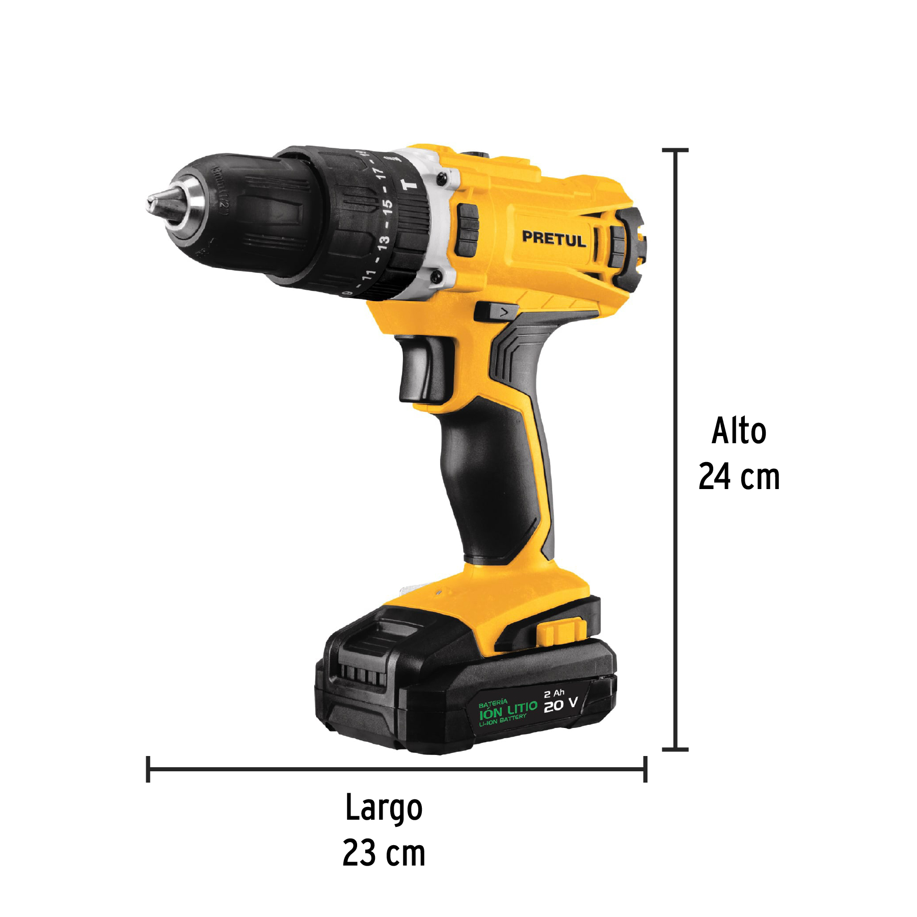 Kit rotomartillo 1/2', 20V, 32 accesorios, PRETUL, 29000 - ROTI-20P2K Kit rotomartillo 1/2', 20V, 32 accesorios, PRETUL, 29000 - ROTI-20P2K