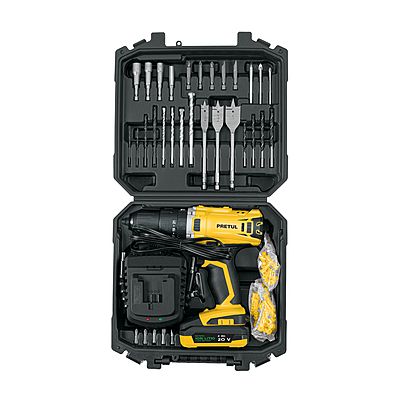 Kit rotomartillo 1/2', 20V, 32 accesorios, PRETUL, 29000 - ROTI-20P2K