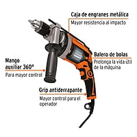 Rotomartillo 1/2' 850 W, profesional, Truper - ROTO-1/2A9 / 14659 Rotomartillo 1/2' 850 W, profesional, Truper - ROTO-1/2A9 / 14659