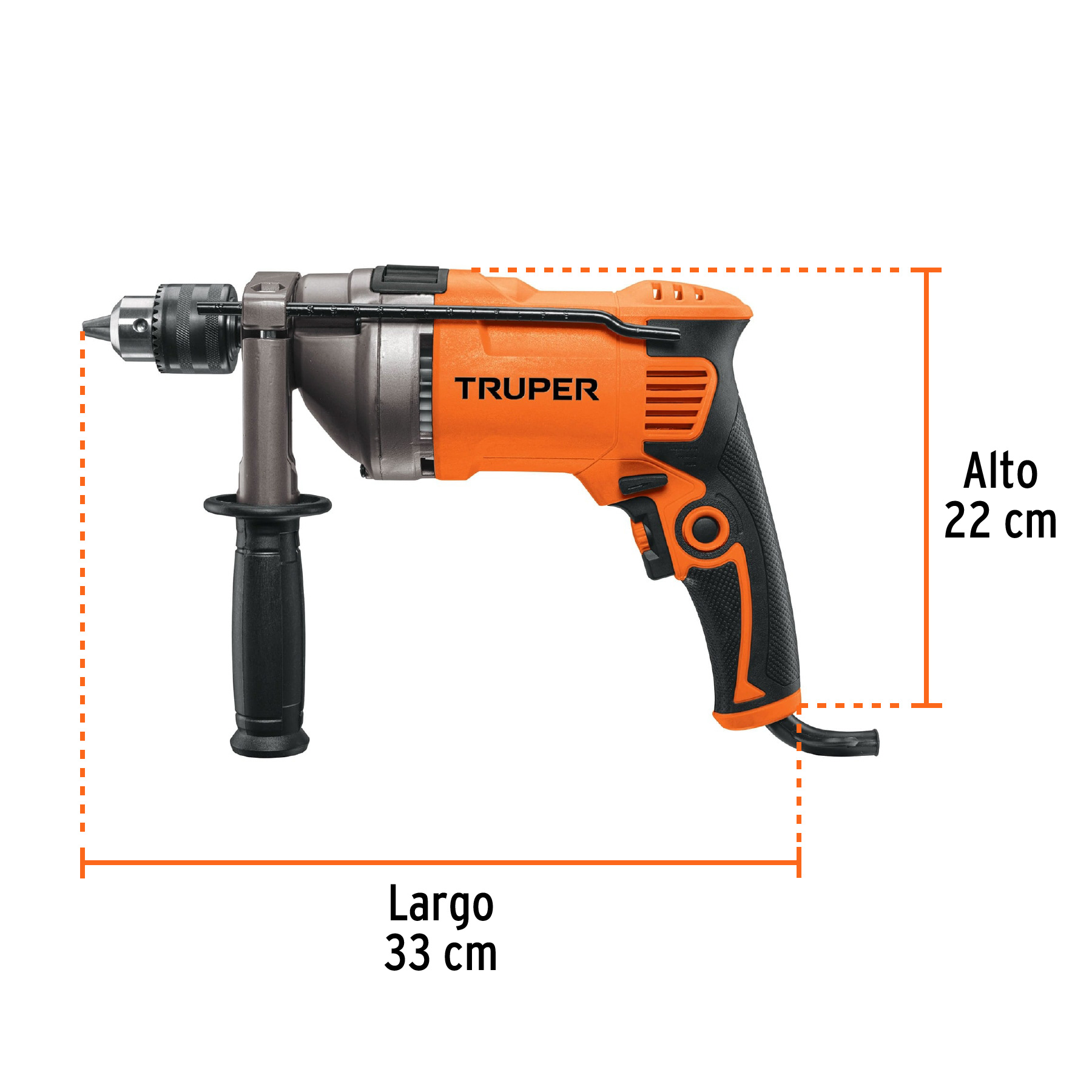Rotomartillo 1/2' 850 W, profesional, Truper - ROTO-1/2A9 / 14659 Rotomartillo 1/2' 850 W, profesional, Truper - ROTO-1/2A9 / 14659