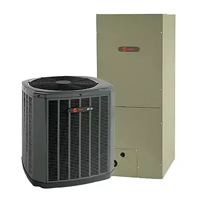 SET Equipo de Aire Acondicionado, Tipo Dividido, TRANE, Capacidad 5TON, Frio-Calor, Alta Eficiencia, Condensadora con Descarga Vertical, Refrigerante 410, 220/03/60 - SETTEM4B0C60551SA-4TWA4060A3000