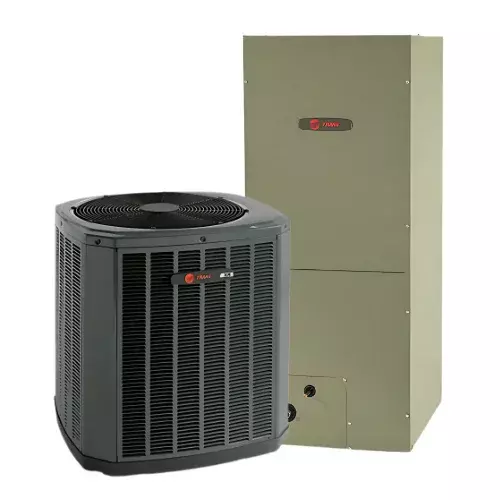 SET Equipo de Aire Acondicionado, Tipo Dividido, TRANE, Capacidad 5TON, Frio-Calor, Alta Eficiencia, Condensadora con Descarga Vertical, Refrigerante 410, 220/03/60 - SETTEM4B0C60551SA-4TWA4060A3000