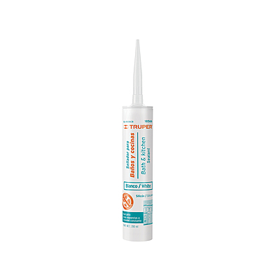 Silicón 100%, para baños y cocina, blanco - SIL-100BCB / 18566