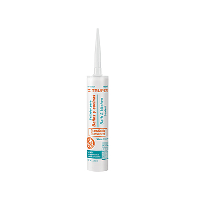 Silicón 100%, para baños y cocina, transparente - SIL-100BCT / 18565
