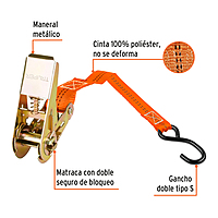 Sujetadores con matraca, carga máxima 675 kg, 2 piezas - SU-675R / 19281 Sujetadores con matraca, carga máxima 675 kg, 2 piezas - SU-675R / 19281