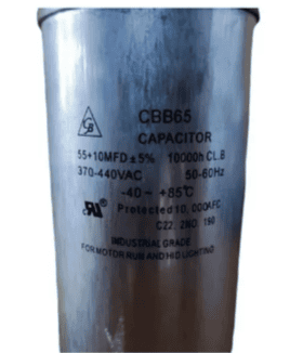 Capacitor Dual 55+10 Mfd 440 Vac "Gb" - Cd-R55D+10 Capacitor Dual 55+10 Mfd 440 Vac "Gb" - Cd-R55D+10