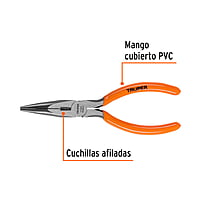 Pinza punta y corte 6', mango de PVC - T203-6 / 17309 Pinza punta y corte 6', mango de PVC - T203-6 / 17309