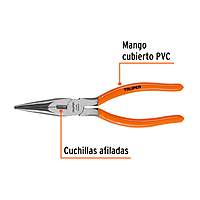 Pinza punta y corte 8', mango de PVC - T203-8 / 17310