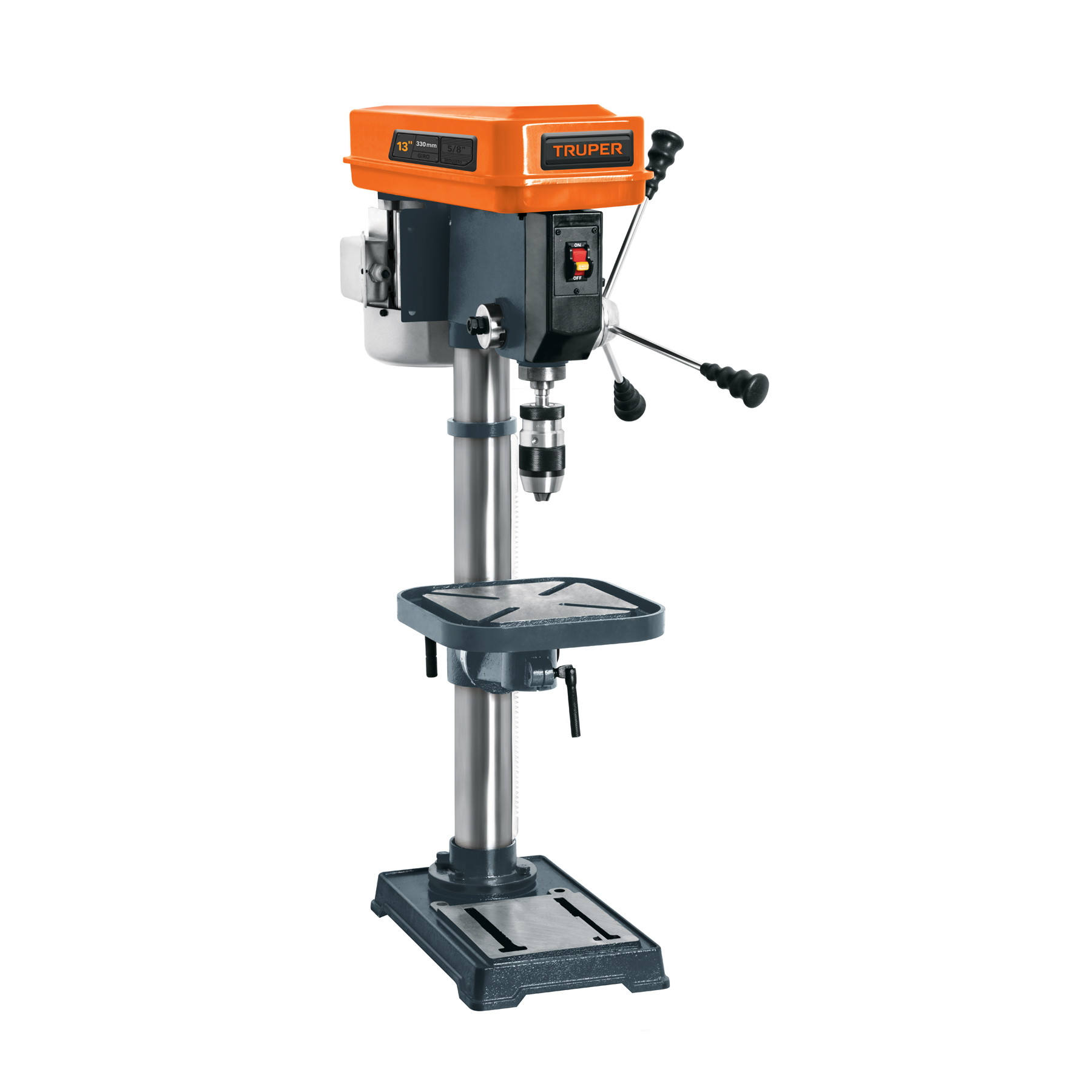 Taladro de piso 13", 3/4 HP (560 W), broquero 5/8", Truper TAPI-13 / 16178