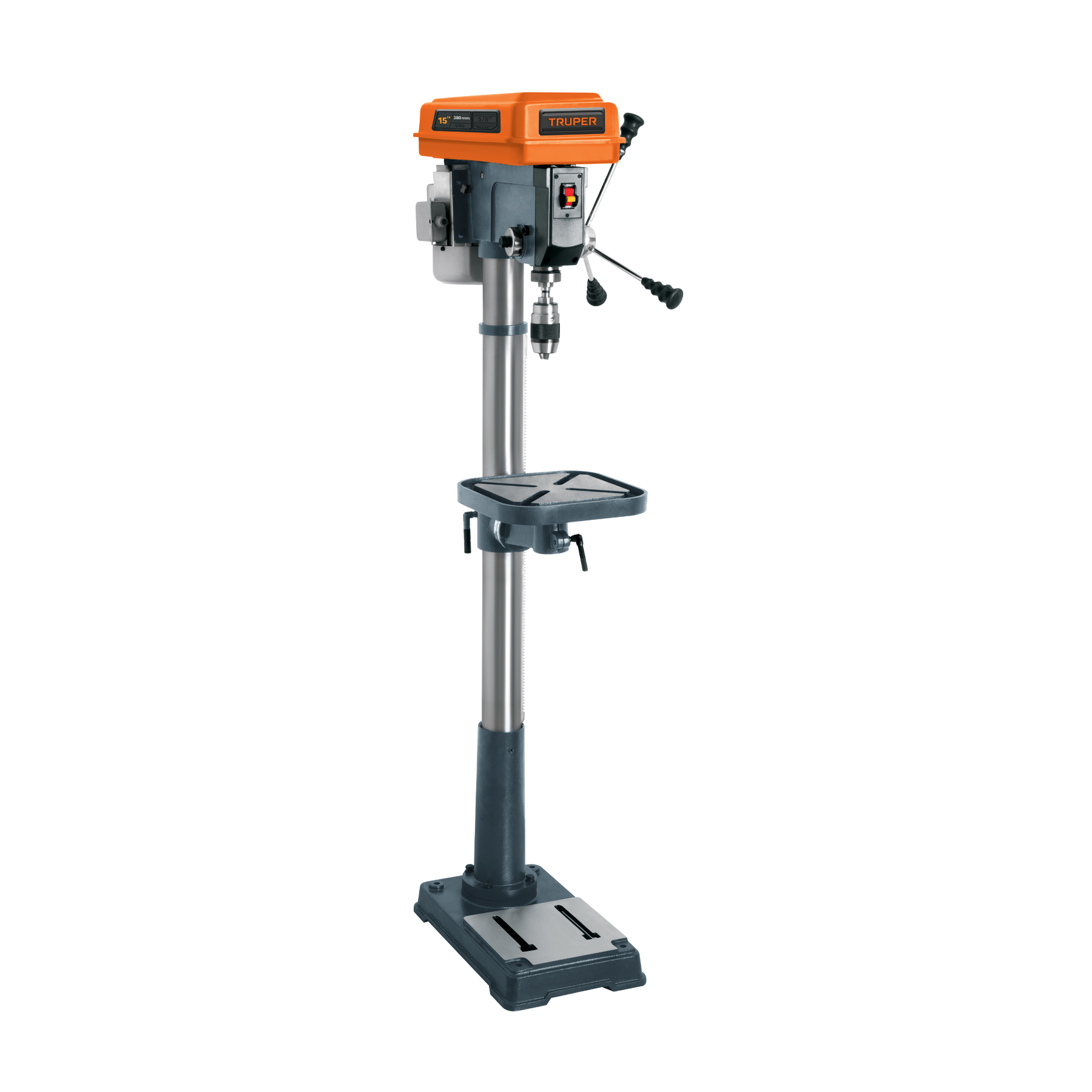 Taladro de piso 15", 1 HP (750 W), broquero 5/8", Truper TAPI-15 / 16180