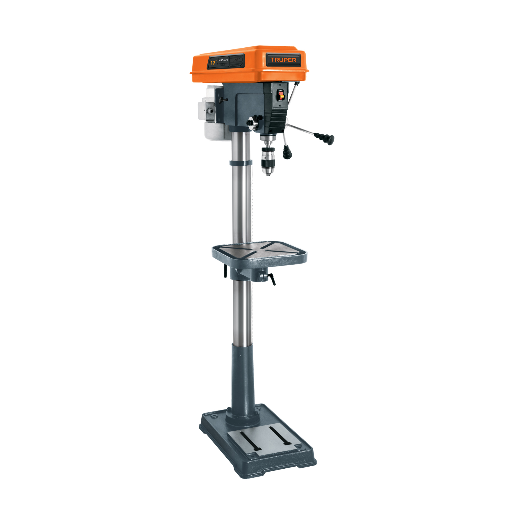 Taladro de piso 17", 1-1/2 HP (1200 W), broquero 5/8",Truper TAPI-17 / 16182