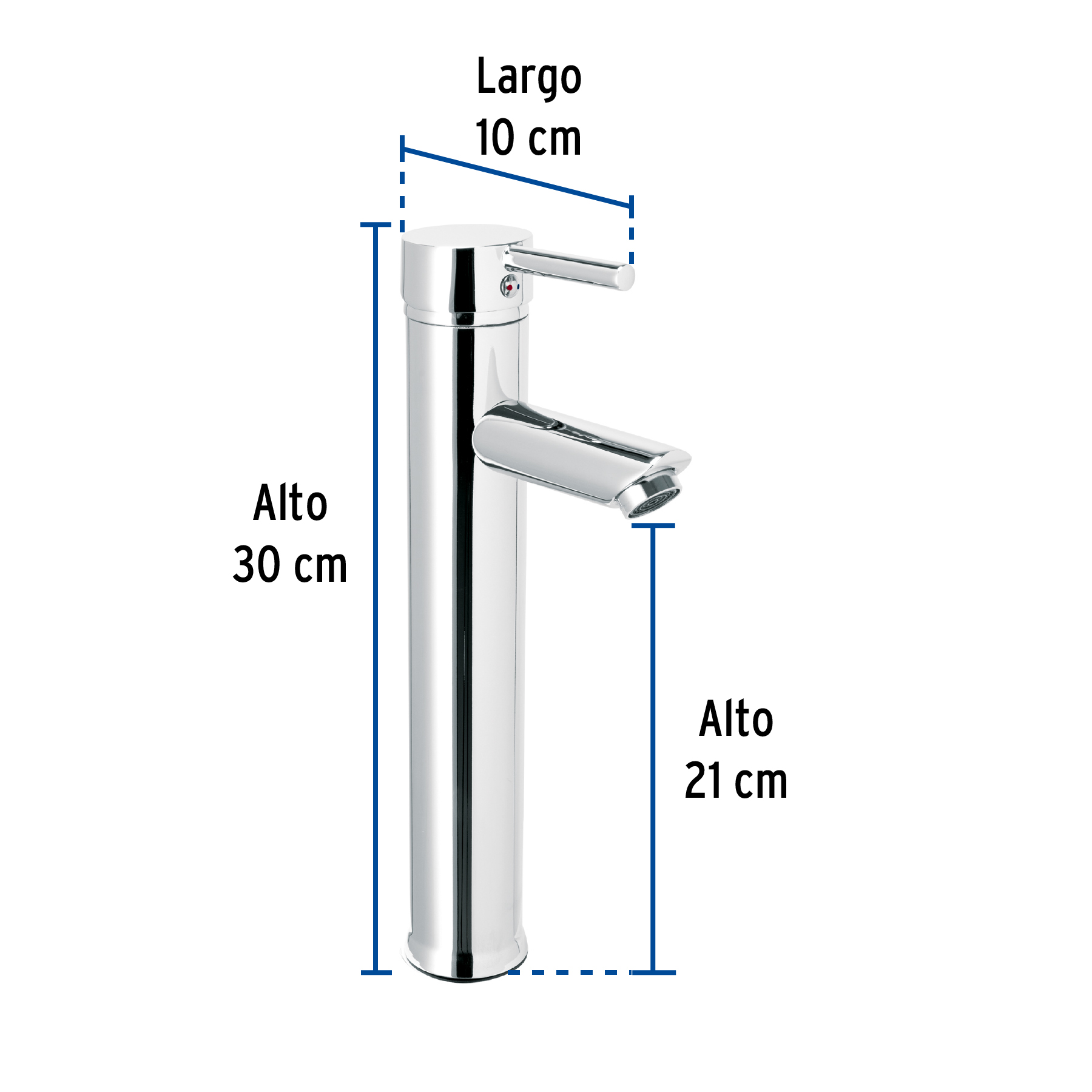 Monomando alto cromo para lavabo, Foset Tubig, 47793 - TBM-47 Monomando alto cromo para lavabo, Foset Tubig, 47793 - TBM-47