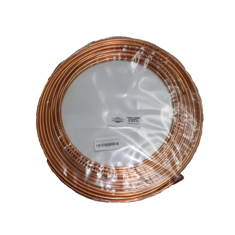 Tubo Cobre Flexible Cluxer 1/4 10 Metros - Tcf-14-10 Tubo Cobre Flexible Cluxer 1/4 10 Metros - Tcf-14-10
