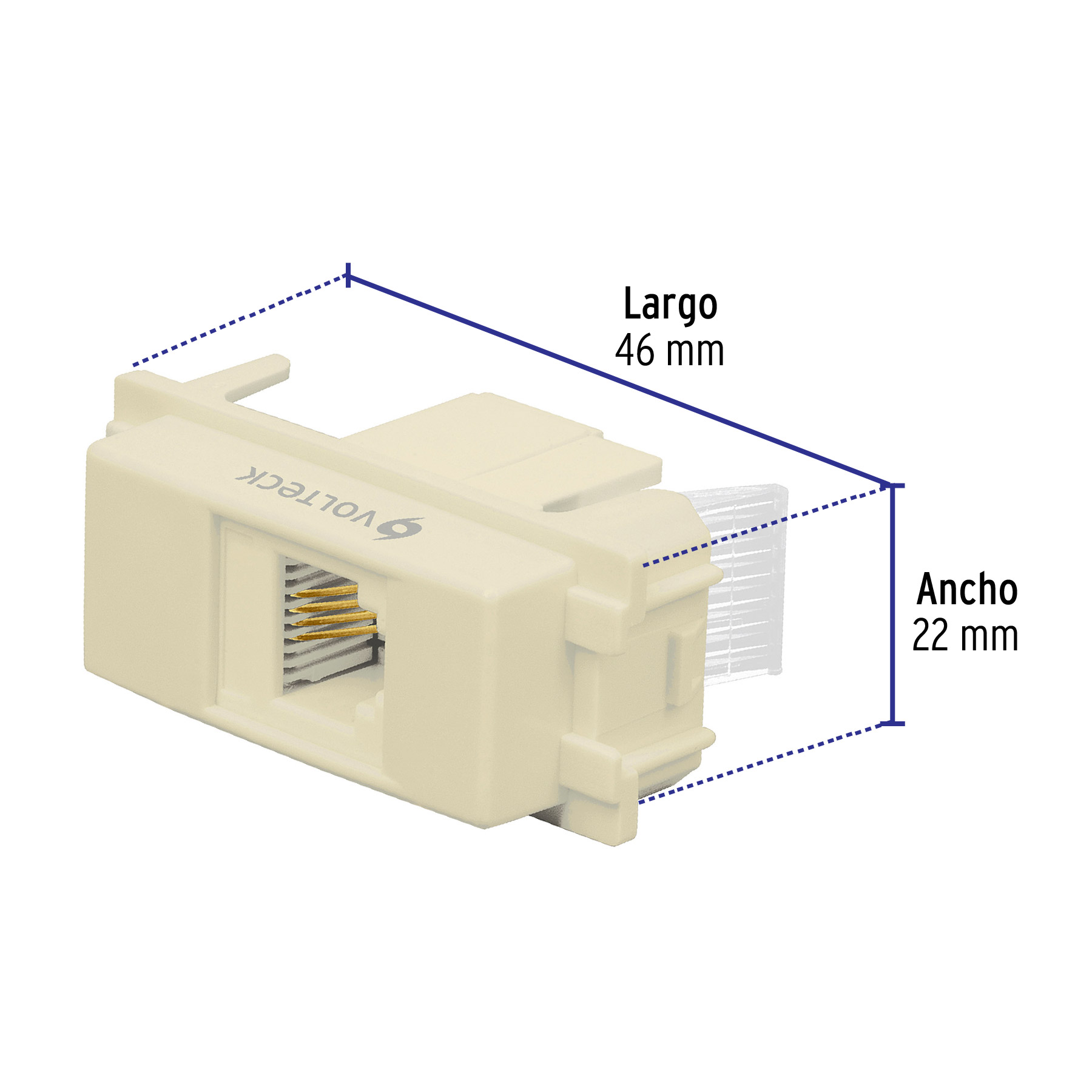 Toma de teléfono, línea Italiana, color marfil - TE-I / 48105