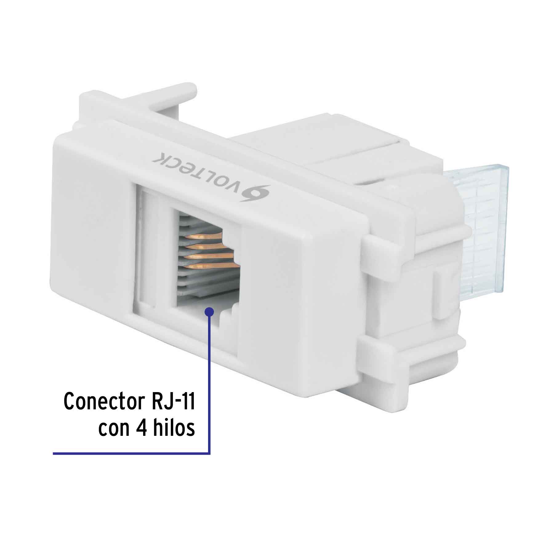 Toma de teléfono, línea Italiana, color blanco - TE-IB / 48140 Toma de teléfono, línea Italiana, color blanco - TE-IB / 48140