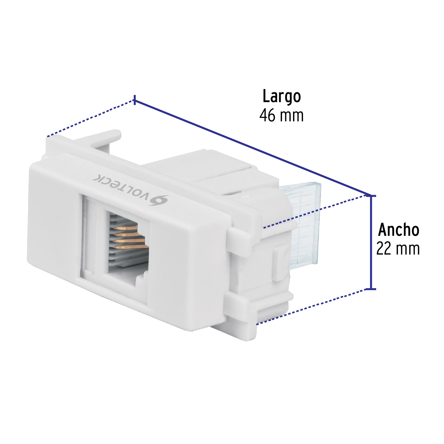 Toma de teléfono, línea Italiana, color blanco - TE-IB / 48140 Toma de teléfono, línea Italiana, color blanco - TE-IB / 48140