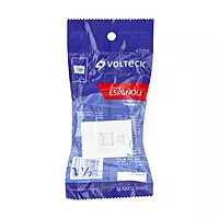 Toma de teléfono, 1.5 módulos, línea Española, color blanco - TE15-EB / 47056 Toma de teléfono, 1.5 módulos, línea Española, color blanco - TE15-EB / 47056
