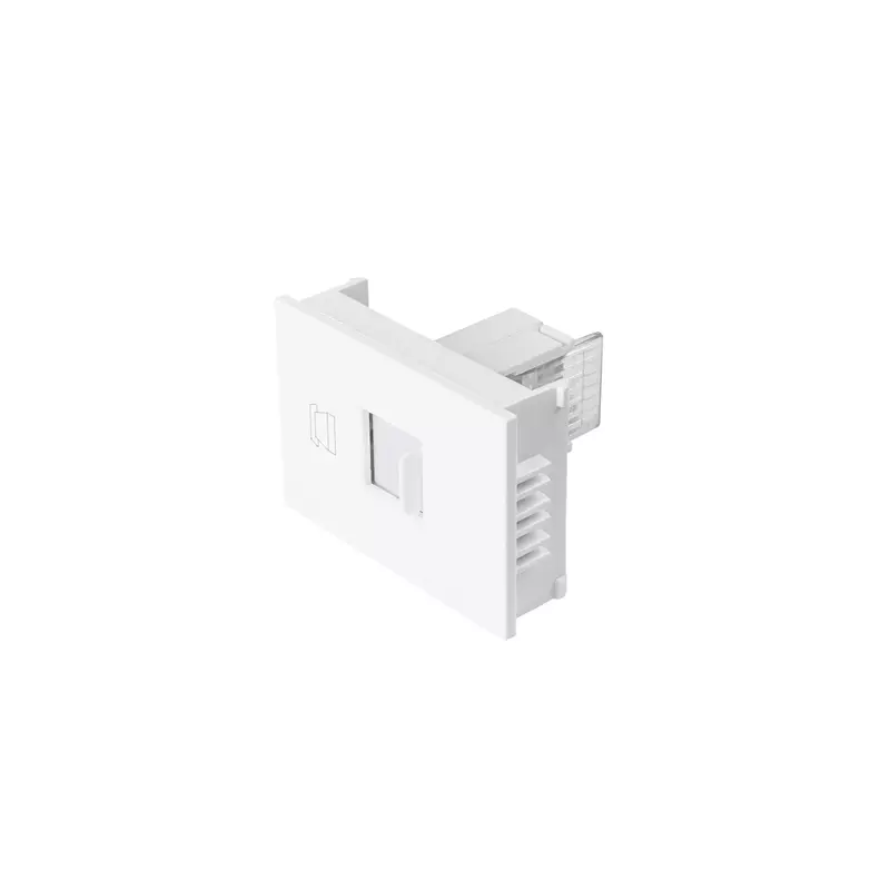 Toma de teléfono, 1.5 módulos, línea Española, color blanco - TE15-EB / 47056 Toma de teléfono, 1.5 módulos, línea Española, color blanco - TE15-EB / 47056