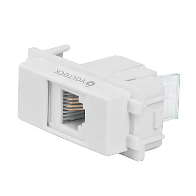 Toma de teléfono, línea Italiana, color blanco - TE-IB / 48140