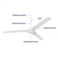 Ventilador de techo, 56', Volteck - VENT-56 / 46560 Ventilador de techo, 56', Volteck - VENT-56 / 46560