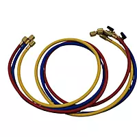 Juego de 3 Mangueras de Carga de Refrigerante con Valvulas de Seguridad, 800 PSI, 180 CM de Longitud, 1/4"-1/4"(Y), 1/4"-5/16"®, 1/4"-5/16"(B) - WIP-MRH-1SV Juego de 3 Mangueras de Carga de Refrigerante con Valvulas de Seguridad, 800 PSI, 180 CM de Longitud, 1/4"-1/4"(Y), 1/4"-5/16"®, 1/4"-5/16"(B) - WIP-MRH-1SV