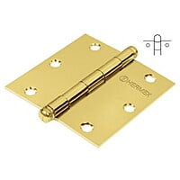 Bisagra cuadrada 2-1/2',acero latonado, redonda - BC-251R / 43231 Bisagra cuadrada 2-1/2',acero latonado, redonda - BC-251R / 43231