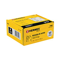 Bisagra cuadrada 3-1/2', acero cromo mate,plana,Hermex Basic - BC-353PP / 23688 Bisagra cuadrada 3-1/2', acero cromo mate,plana,Hermex Basic - BC-353PP / 23688
