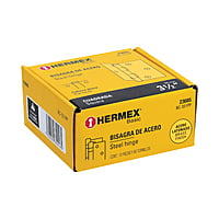 Bisagra cuadrada 3-1/2', acero latonado, plana, Hermex Basic - BC-351PP / 23685 Bisagra cuadrada 3-1/2', acero latonado, plana, Hermex Basic - BC-351PP / 23685