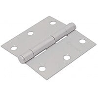Bisagra cuadrada 3', acero cromo mate, plana, Hermex Basic - BC-303PP / 23687 Bisagra cuadrada 3', acero cromo mate, plana, Hermex Basic - BC-303PP / 23687