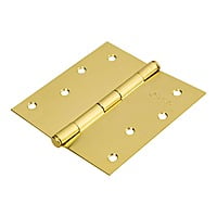 Bisagra cuadrada, 4', acero latonado, plana, Hermex Basic - BC-401PP / 23686 Bisagra cuadrada, 4', acero latonado, plana, Hermex Basic - BC-401PP / 23686
