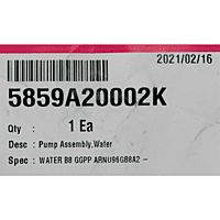Bomba de agua - 5859A20002K Bomba de agua - 5859A20002K