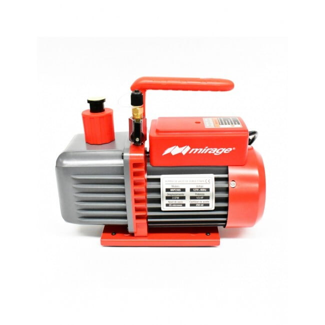Bomba de vacio 3CFM, 1/3 HP, 2 etapas,110V con válvula anti retorno Mirage, 18011 - MVP230S Bomba de vacio 3CFM, 1/3 HP, 2 etapas,110V con válvula anti retorno Mirage, 18011 - MVP230S