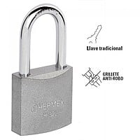 Candado de hierro, 32 mm, gancho largo, caja - CH-32L / 43793 Candado de hierro, 32 mm, gancho largo, caja - CH-32L / 43793