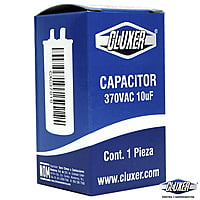 Capacitor de Trabajo, 10Mf, 370VAC +-5%, 50/60Hz, Cluxer - CXC37010 Capacitor de Trabajo, 10Mf, 370VAC +-5%, 50/60Hz, Cluxer - CXC37010