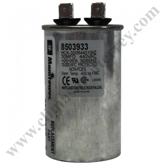 Capacitor De Trabajo 115/230 V, 30 Mfd, 50/60 Hz, 1Ph Manitowoc - 8503933 Capacitor De Trabajo 115/230 V, 30 Mfd, 50/60 Hz, 1Ph Manitowoc - 8503933