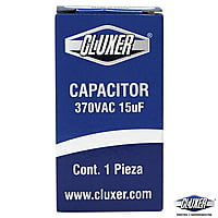 Capacitor de Trabajo, 15Mf, 370VAC +-5%, 50/60Hz, Cluxer 10832 - CXC37015 Capacitor de Trabajo, 15Mf, 370VAC +-5%, 50/60Hz, Cluxer 10832 - CXC37015