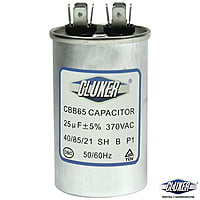 Capacitor de Trabajo, 25Mf, 370VAC +-5%, 50/60Hz, Cluxer CXC37025