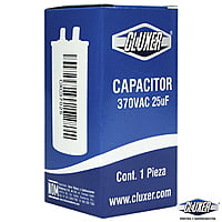 Capacitor de Trabajo, 25Mf, 370VAC +-5%, 50/60Hz, Cluxer CXC37025