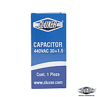 Capacitor De Trabajo, 30/1.5Mf, 440Vac  -5%, 50/60Hz / Cluxer - CXC4403015