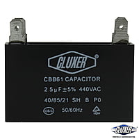 Capacitor De Ventilador, 2.5Mf, 440Vac +-5%, 50/60Hz / Cluxer - CXCP44025 Capacitor De Ventilador, 2.5Mf, 440Vac +-5%, 50/60Hz / Cluxer - CXCP44025