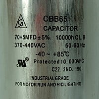 Capacitor Dual 70 5 Mfd 440 Vac - Cd-R70D Capacitor Dual 70 5 Mfd 440 Vac - Cd-R70D