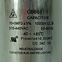 Capacitor Dual 70 5 Mfd 440 Vac - Cd-R70D