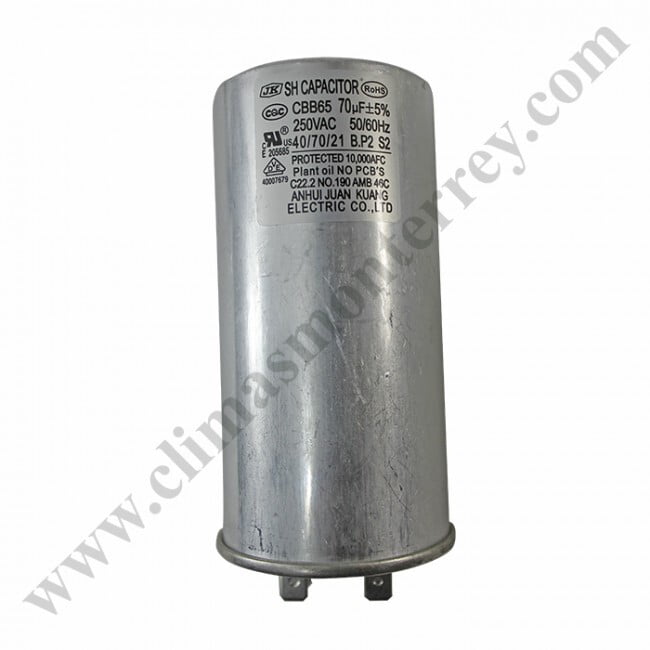 Capacitor Para Compresor Mirage 70Uf 450Vac - 17400103000090 Capacitor Para Compresor Mirage 70Uf 450Vac - 17400103000090