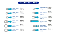 Terminal Hembra Azul Cal 16-14 - (Grueso) TCA242 Terminal Hembra Azul Cal 16-14 - (Grueso) TCA242