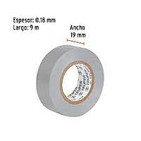 Cinta de aislar de 9 m x 19 mm, gris, Truper - M-22G / 13516 Cinta de aislar de 9 m x 19 mm, gris, Truper - M-22G / 13516