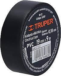 Cinta de aislar de 9 m x 19 mm, negra, Truper - M-22 / 12501